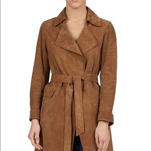 Gerard Darel suede trench coat
